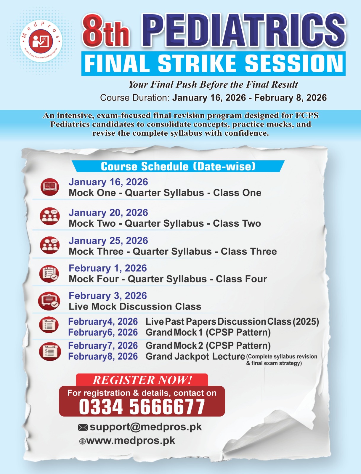 8th PEDIATRICS FINAL STRIKE SESSION