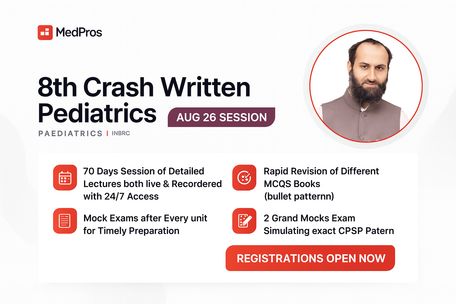 8th Crash Written Pediatric / IMM / MCPS / MD / FCPS-2- Aug 26 Session